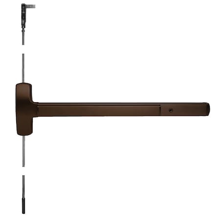 Falcon Exit Device, Aluminum, Dark Bronze Anodized Aluminum, Concealed Vertical Rod Exit Devices 25-C-EO 3 313AN